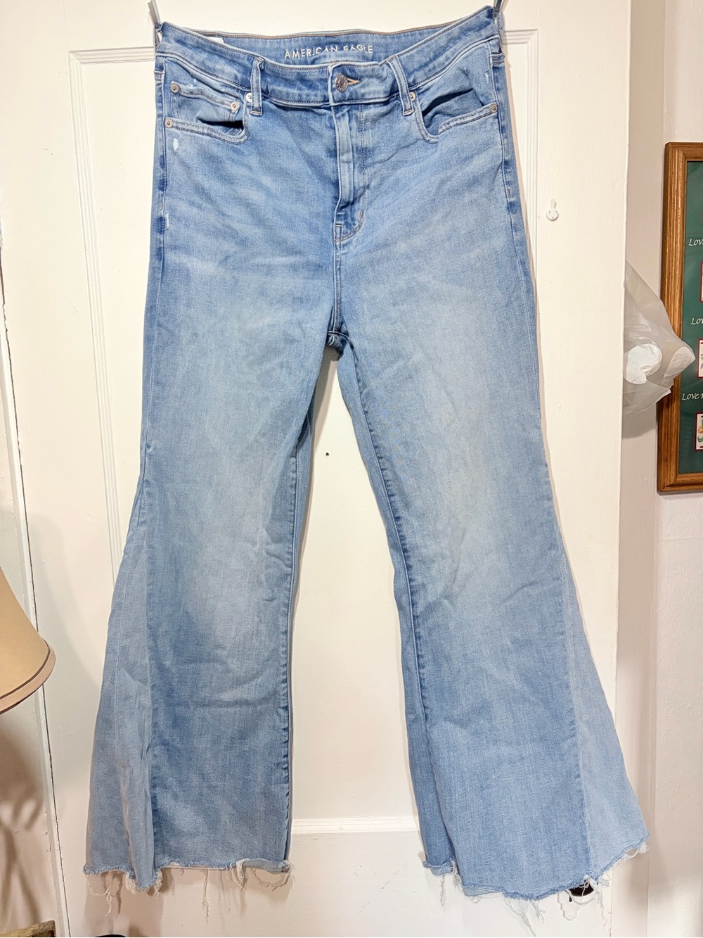 American Eagle Outfitters Light Blue Wide Leg Festival Flare Jeans